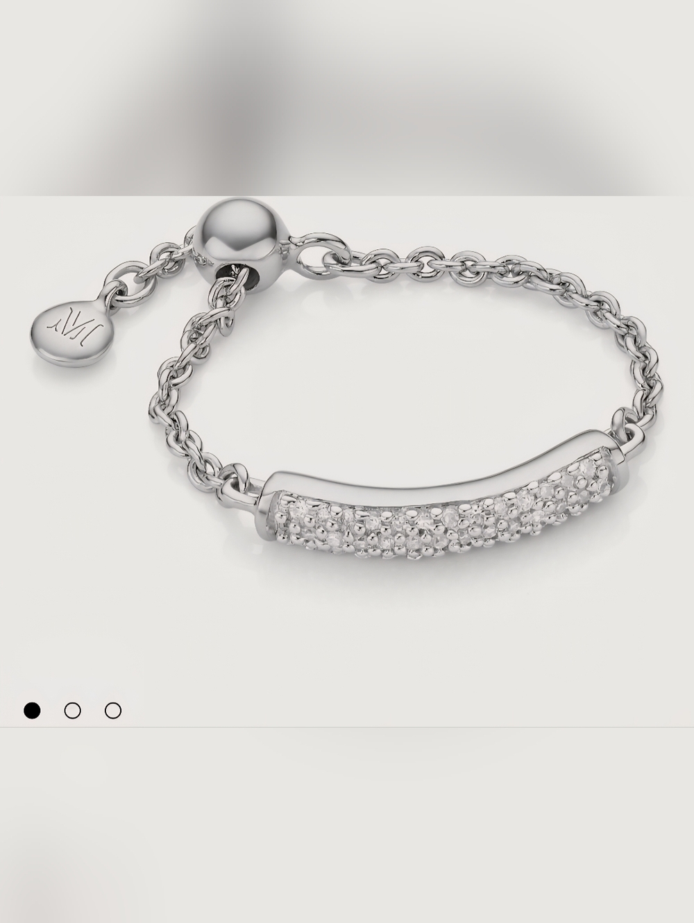 Monica Vinader Fiji Bar Adjustable Friendship Diamond Ring